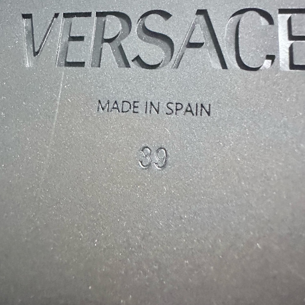 Versace Medusa Satin Embellished Platform Slide Sandals Size 8.5 - Picture 8 of 10